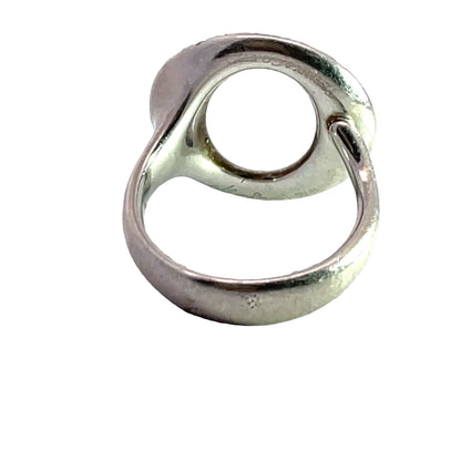 Modern Tiffany platinum and diamond 'O' ring