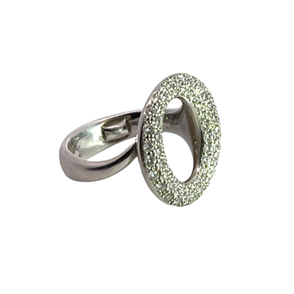 Modern Tiffany platinum and diamond 'O' ring