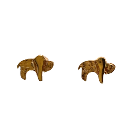 Native American 14KY gold buffalo post earrings