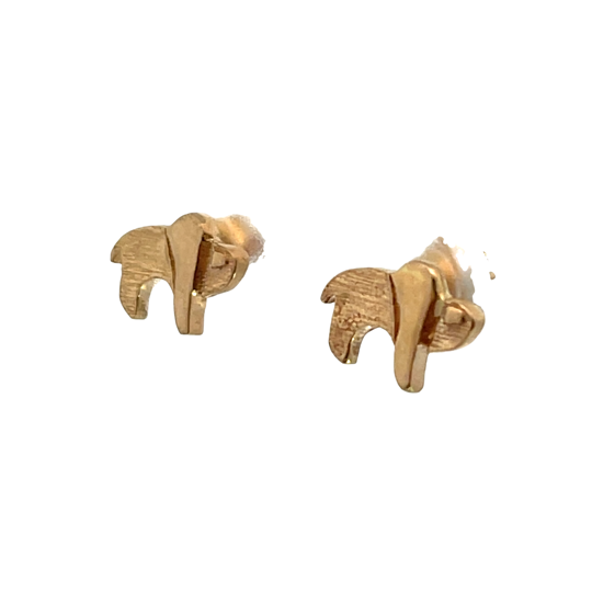 Native American 14KY gold buffalo post earrings