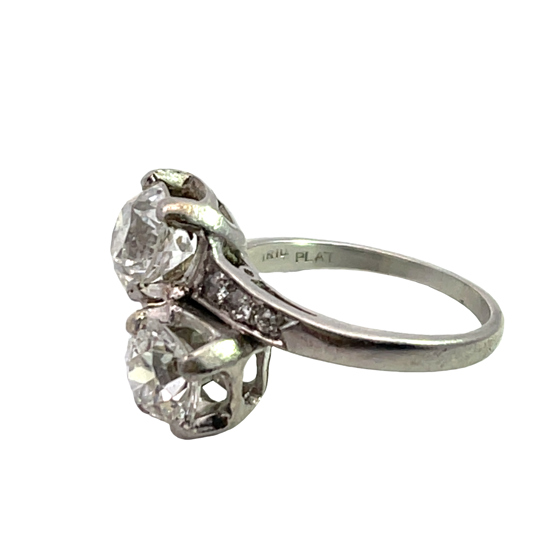 Art Deco Platinum 'Moi et Toi' diamond ring