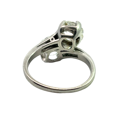 Art Deco Platinum 'Moi et Toi' diamond ring