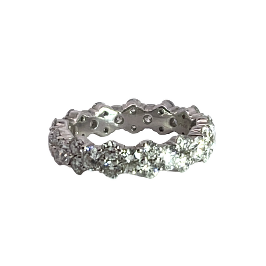 Modern Platinum and Diamond eternitiy band