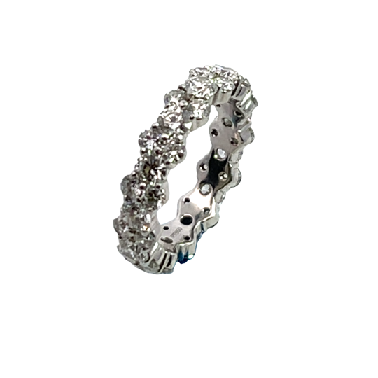 Modern Platinum and Diamond eternitiy band