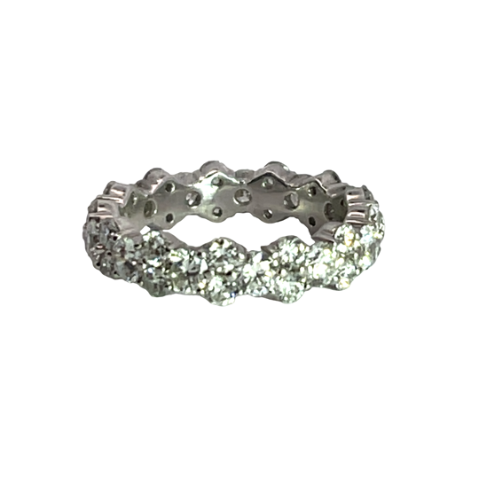 Modern Platinum and Diamond eternitiy band