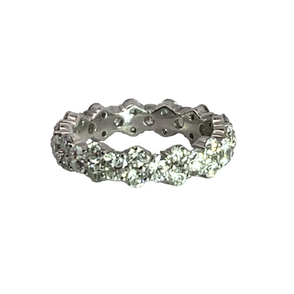 Modern Platinum and Diamond eternitiy band