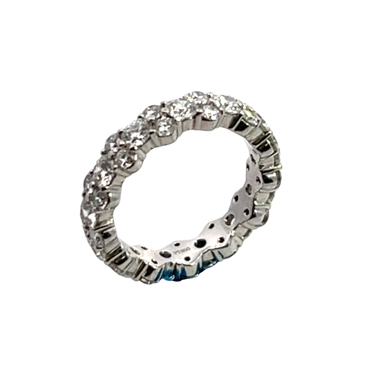 Modern Platinum and Diamond eternitiy band