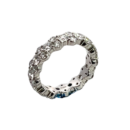 Modern Platinum and Diamond eternitiy band
