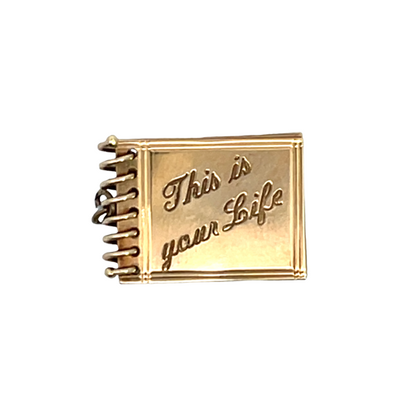 Modern 14KY gold scrapbook charm