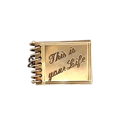 Modern 14KY gold scrapbook charm