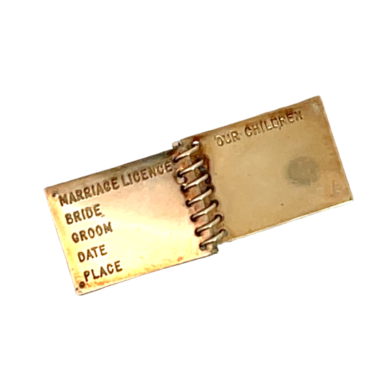 Modern 14KY gold scrapbook charm