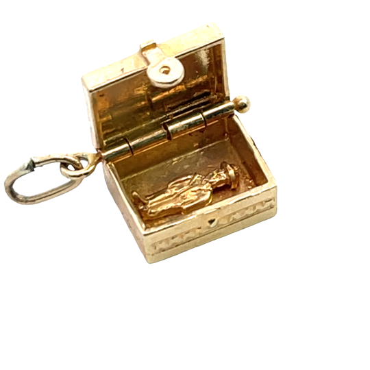 Victorian 14KY gold Hope chest charm