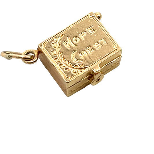 Victorian 14KY gold Hope chest charm