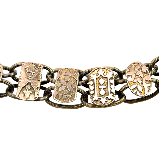 Victorian 14KY gold 'Book Chain' necklace