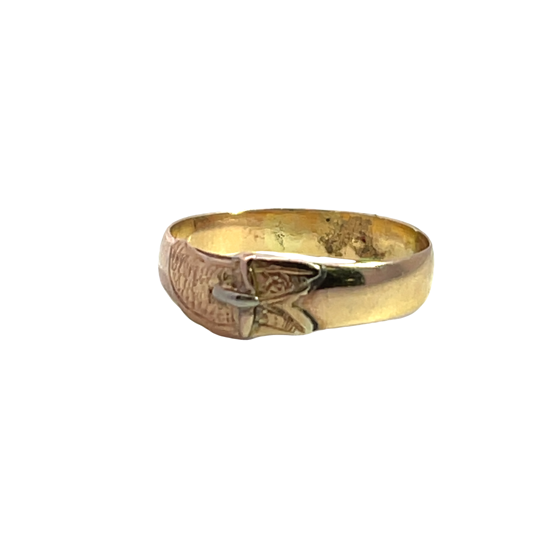 Victorian 14K Rose Gold Buckle ring