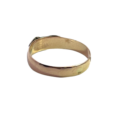 Victorian 14K Rose Gold Buckle ring