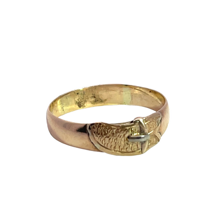 Victorian 14K Rose Gold Buckle ring