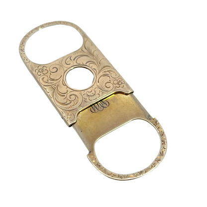 Victorian 14KY gold engraved Cigar Cutter