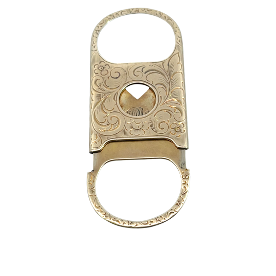Victorian 14KY gold engraved Cigar Cutter
