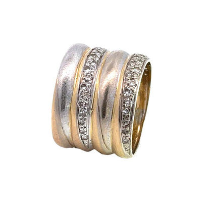 Modern 14KY and White gold Yves Kamioner 'illusion' ring