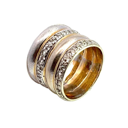 Modern 14KY and White gold Yves Kamioner 'illusion' ring
