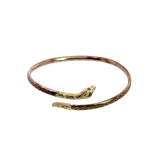 Victorian 10KY and Rose gold snake bracelet arm band