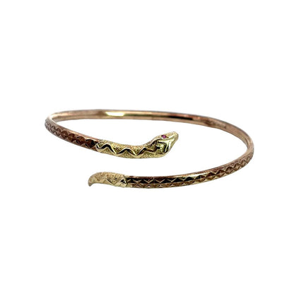 Victorian 10KY and Rose gold snake bracelet arm band