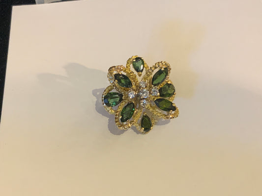 RAHA - R 18K/14K YG TOURM DIA